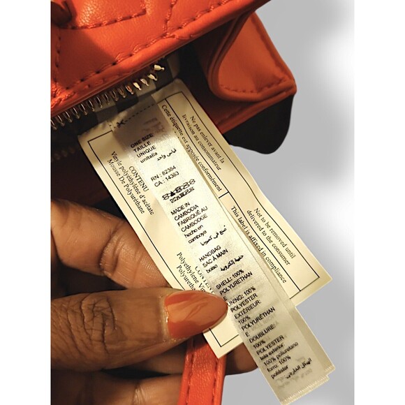 Draper James RSVP Quilted Faux Leather Floral Crimson Crossbody Mini Bag - Picture 4 of 8